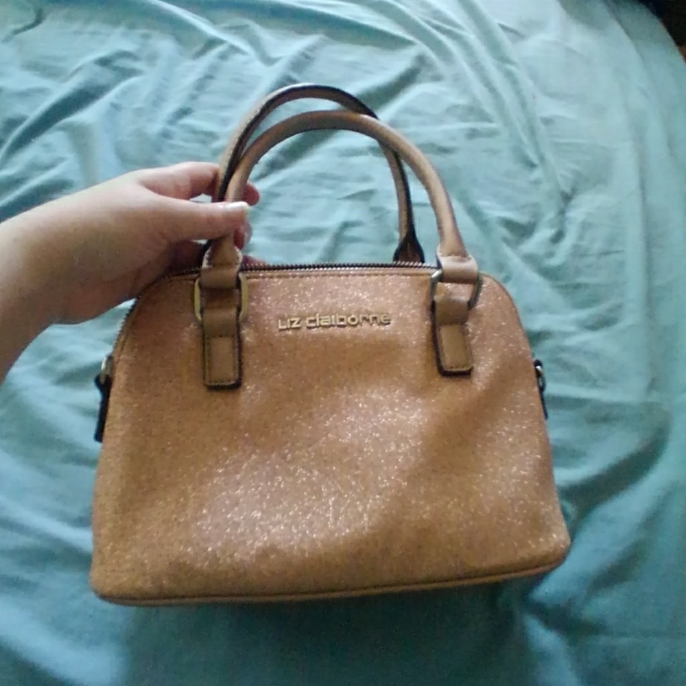 Liz Claiborne Sparkle Rose Gold Handbag